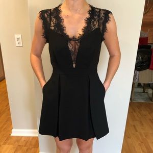 Black lace cocktail dress